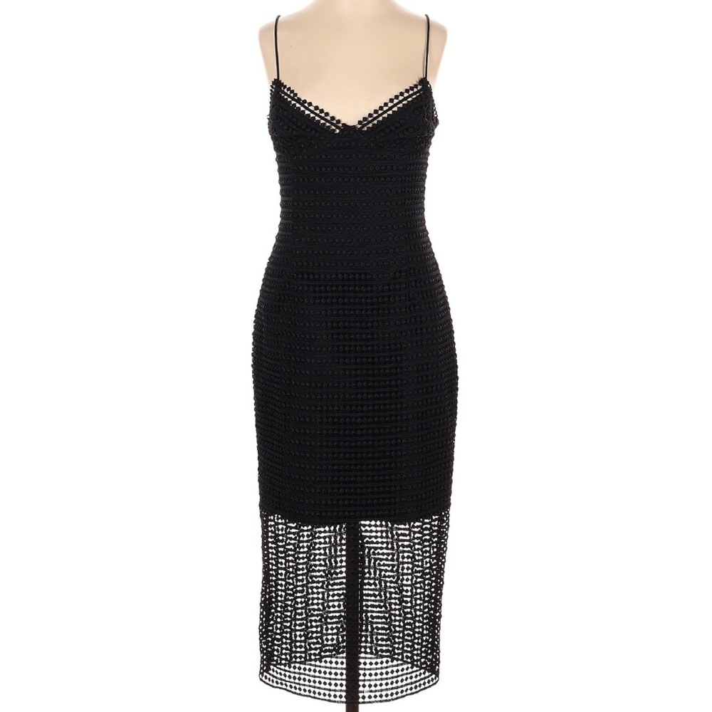 Nicholas Stunning Black Midi Dress